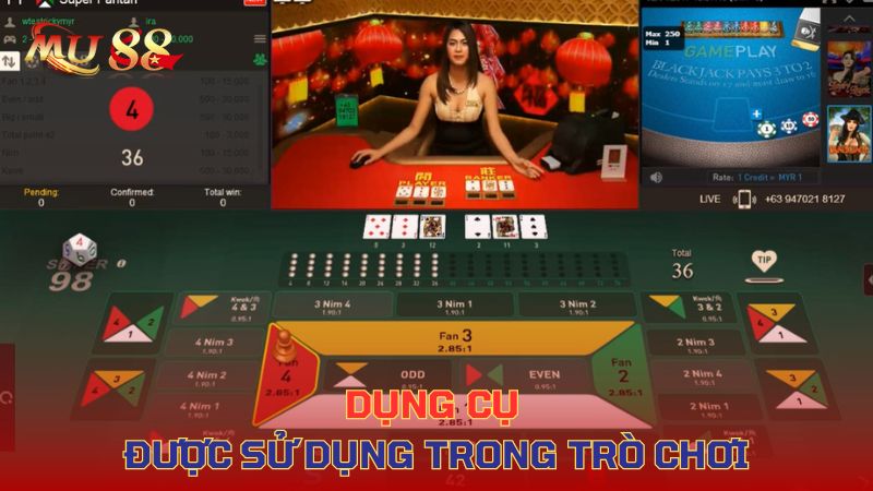 Dụng cụ được sử dụng trong trò chơi